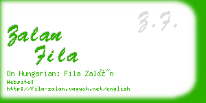 zalan fila business card